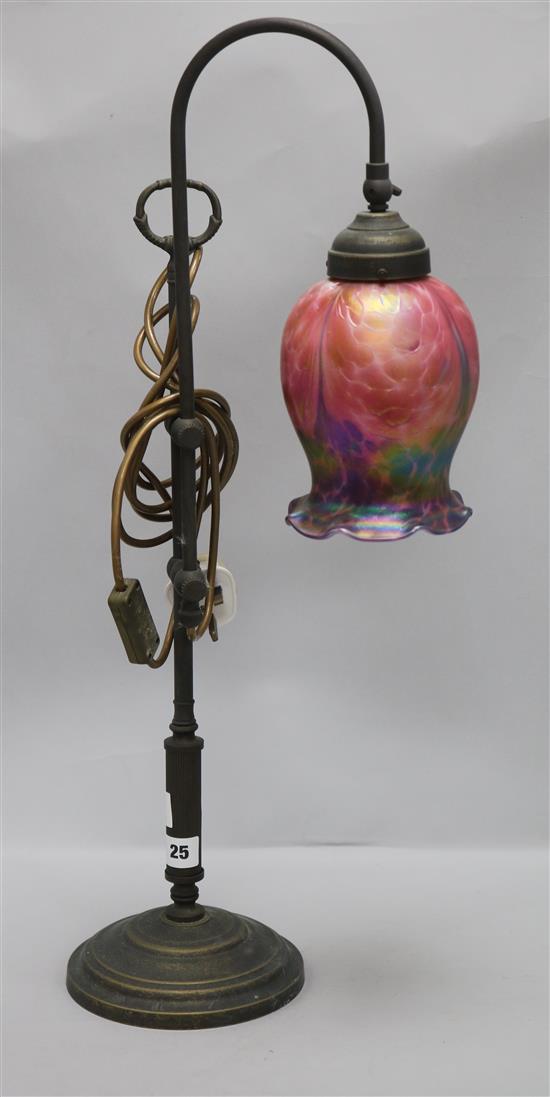 A Tiffany style glass shaded table lamp
